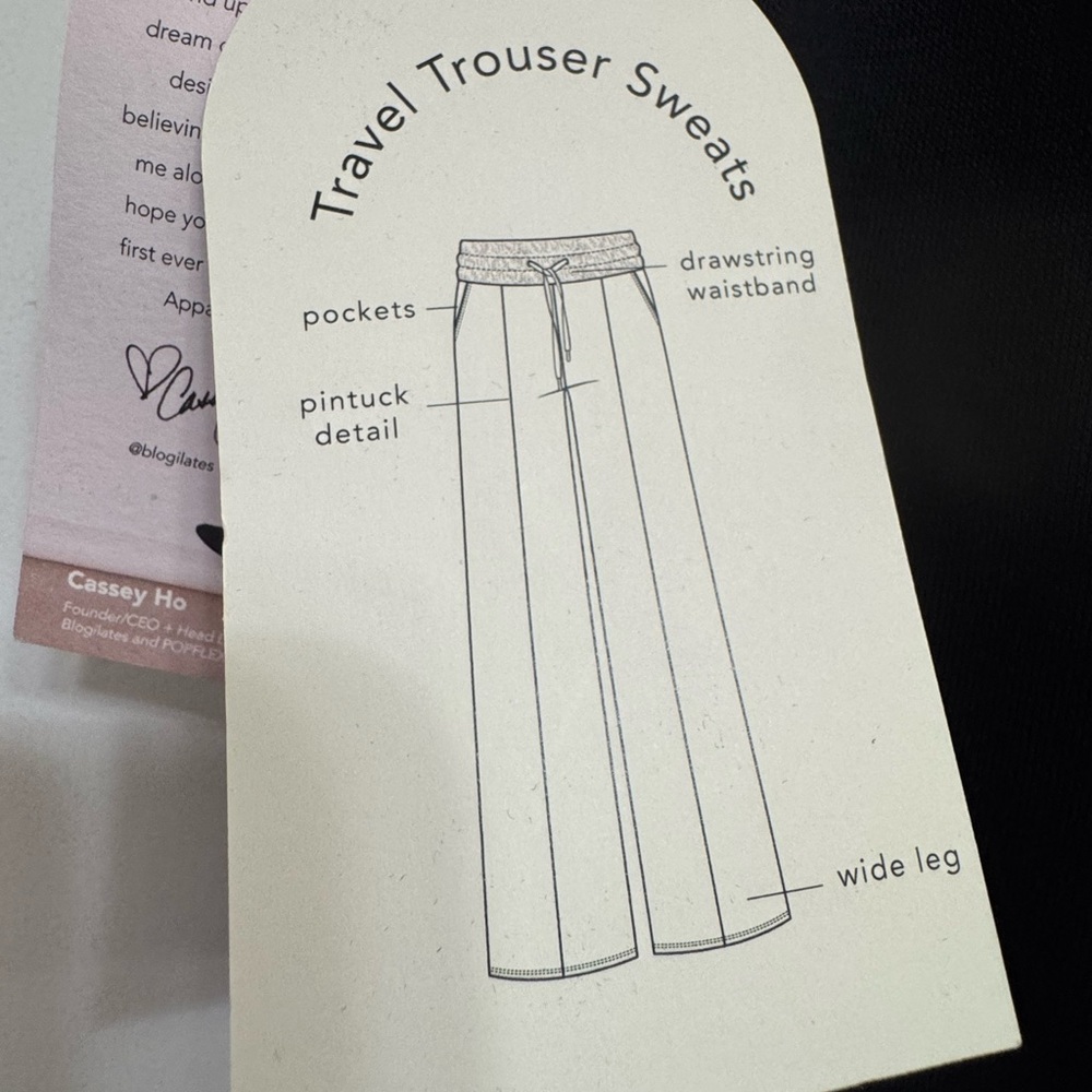Blogilates Travel Trouser Sweats -Jet Black - Picture 5 of 8